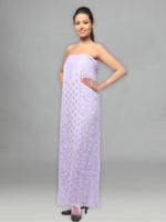 Load image into Gallery viewer, Seva Chikan Hand Embroidered Lavender Georgette Lucknowi Chikankari Unstitched Suit Piece With Mukaish/Muqaish Work-SCL0562
