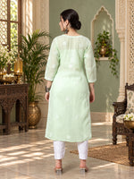 Load image into Gallery viewer, Seva Chikan Hand Embroidered Lucknowi Chikankari Kurta Set