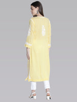 Load image into Gallery viewer, Seva Chikan Hand Embroidered Modal Cotton Lucknowi Chikankari Kurta