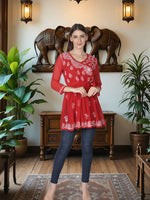 Load image into Gallery viewer, Seva Chikan Hand Embroidered Georgette Lucknowi Chikan Top