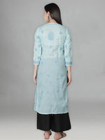 Load image into Gallery viewer, Seva Chikan Hand Embroidered Cotton Lucknowi Chikan Kurta