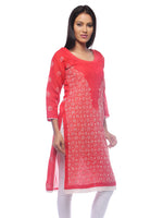 Load image into Gallery viewer, Seva Chikan Hand Embroidered Cotton Lucknowi Chikankari Kurta