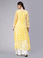 Load image into Gallery viewer, Seva Chikan Hand Embroidered Georgette Lucknowi Chikankari Anarkali Kurta