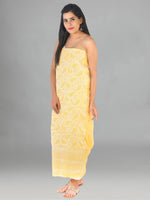 Load image into Gallery viewer, Seva Chikan Hand Embroidered Yellow Cotton Lucknowi Chikankari Unstitched Suit Piece-SCL1414