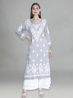 Load image into Gallery viewer, Seva Chikan Hand Embroidered Modal Cotton Lucknowi Chikankari Kurta