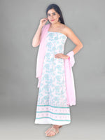Load image into Gallery viewer, Seva Chikan Hand Embroidered White Cotton Lucknowi Chikankari Unstitched Suit Piece