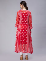 Load image into Gallery viewer, Seva Chikan Hand Embroidered Georgette Lucknowi Chikankari Anarkali Kurta
