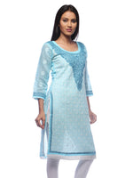 Load image into Gallery viewer, Seva Chikan Hand Embroidered Cotton Lucknowi Chikankari Kurta