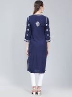 Load image into Gallery viewer, Seva Chikan Hand Embroidered Rayon Lucknowi Chikankari Kurta
