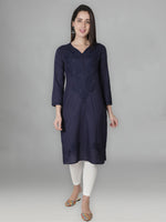 Load image into Gallery viewer, Seva Chikan Hand Embroidered Cotton Lucknowi Chikan Kurti