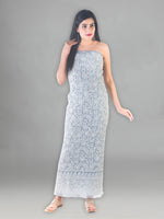 Load image into Gallery viewer, Seva Chikan Hand Embroidered Grey Georgette Lucknowi Chikan Unstitched Suit Piece-SCL1454