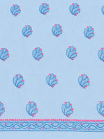 Load image into Gallery viewer, Seva Chikan Hand Embroidere Blue Terivoil Cotton Lucknowi Chikankari Unstitched Suit Piece-SEV15027