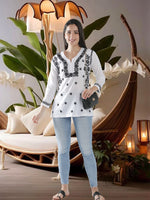 Load image into Gallery viewer, Seva Chikan Hand Embroidered Cotton Lucknowi Chikan Top