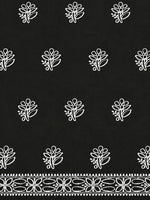 Load image into Gallery viewer, Seva Chikan Hand Embroidered Black Terivoil Cotton Lucknowi Chikankari Unstitched Suit Piece-SCL13139