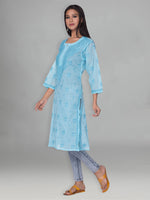 Load image into Gallery viewer, Seva Chikan Hand Embroidered Cotton Lucknowi Chikankari Kurta