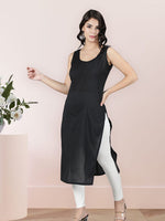 Load image into Gallery viewer, Seva Chikan Long Slips Combo Of Black (Pack of 2)