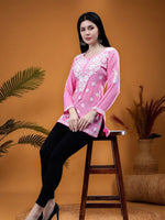 Load image into Gallery viewer, Seva Chikan Hand Embroidered Rayon Lucknowi Chikankari Top