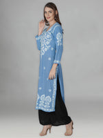 Load image into Gallery viewer, Seva Chikan Hand Embroidered Modal Cotton Lucknowi Chikankari Kurta