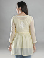 Load image into Gallery viewer, Seva Chikan Hand Embroidered Georgette Lucknowi Chikan Top