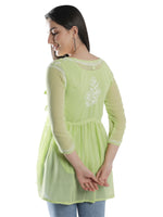 Load image into Gallery viewer, Seva Chikan Hand Embroidered Georgette Lucknowi Chikan Top