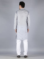Load image into Gallery viewer, Seva Chikan Hand Embroidered Cotton Lucknowi Chikan Mens Stitched Kurta