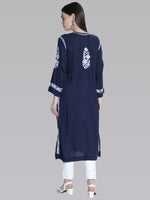 Load image into Gallery viewer, Seva Chikan Hand Embroidered Modal Cotton Lucknowi Chikankari Kurta