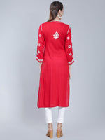 Load image into Gallery viewer, Seva Chikan Hand Embroidered Rayon Lucknowi Chikankari Kurta