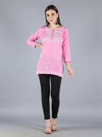 Load image into Gallery viewer, Seva Chikan Hand Embroidered Cotton Lucknowi Chikan Top