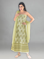 Load image into Gallery viewer, Seva Chikan Hand Embroidered Pink Cotton Lucknowi Chikan Unstitched Suit Piece SCL1436