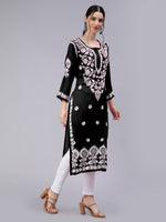 Load image into Gallery viewer, Seva Chikan Hand Embroidered Modal Cotton Lucknowi Chikankari Kurta
