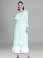 Load image into Gallery viewer, Seva Chikan Hand Embroidered Modal Cotton Lucknowi Chikankari Kurta