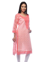 Load image into Gallery viewer, Seva Chikan Hand Embroidered Cotton Lucknowi Chikankari Kurta