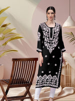 Load image into Gallery viewer, Seva Chikan Hand Embroidered Modal Cotton Lucknowi Chikankari Kurta