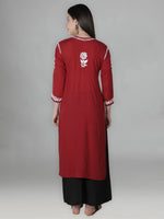 Load image into Gallery viewer, Seva Chikan Hand Embroidered Modal Cotton Lucknowi Chikankari Kurta