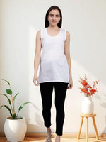 Load image into Gallery viewer, Seva Chikan Short Slips Combo of White (Pack of 2)