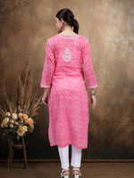 Load image into Gallery viewer, Seva Chikan Hand Embroidered Mal-Mal Lucknowi Chikankari Kurta