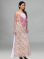 Load image into Gallery viewer, Seva Chikan Hand Embroidered White Cotton Lucknowi Chikan Unstitched Kurti Piece-SCL0105