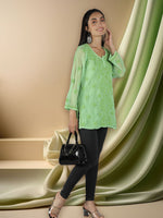 Load image into Gallery viewer, Seva Chikan Hand Embroidered Georgette Lucknowi Chikan Top With Slip