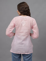 Load image into Gallery viewer, Seva Chikan Hand Embroidered Terivoil Cotton Lucknowi Chikan Top