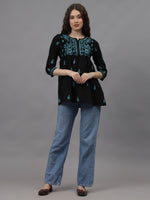 Load image into Gallery viewer, Seva Chikan Hand Embroidered Cotton Lucknowi Chikan Top