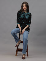 Load image into Gallery viewer, Seva Chikan Hand Embroidered Cotton Lucknowi Chikan Top