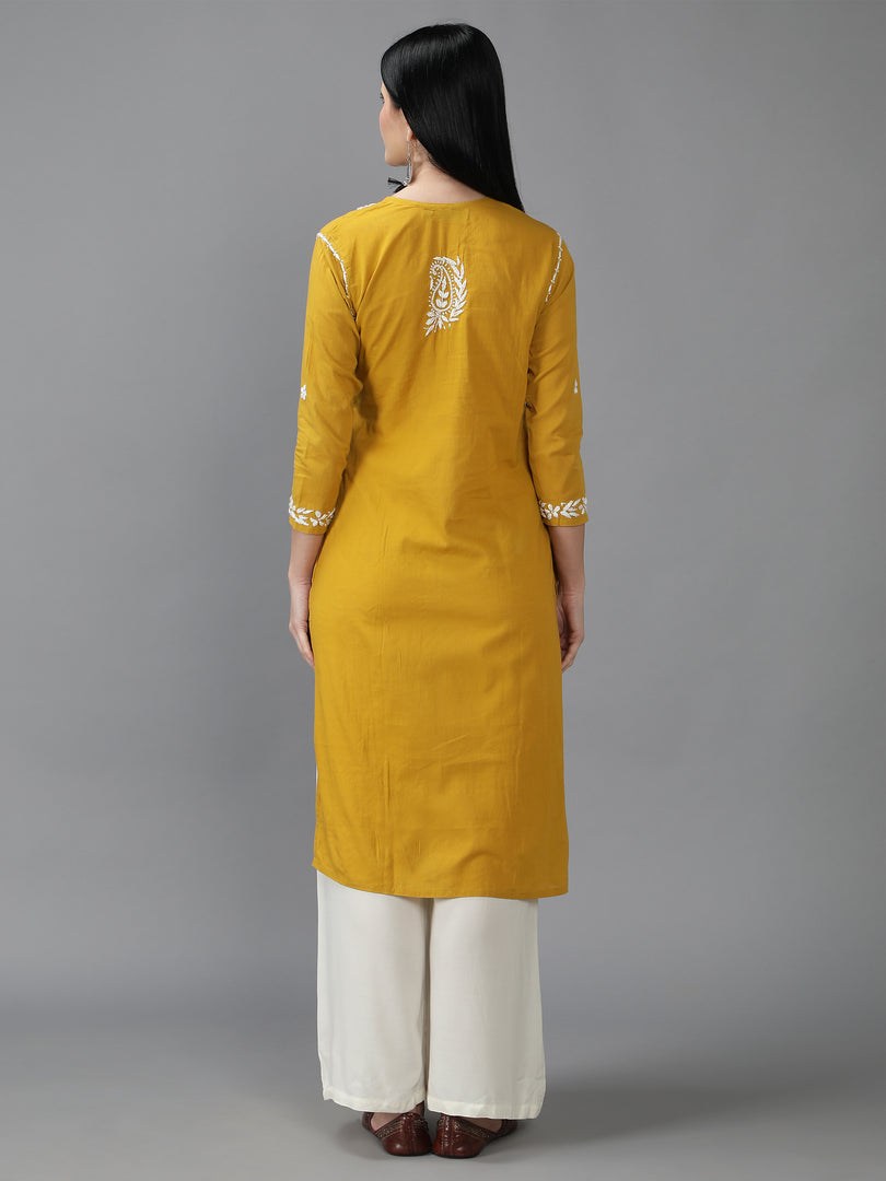 Seva Chikan Hand Embroidered Cotton Chikankari Kurta