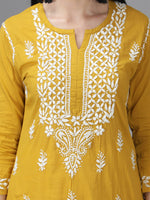 Load image into Gallery viewer, Seva Chikan Hand Embroidered Cotton Chikankari Kurta