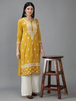 Load image into Gallery viewer, Seva Chikan Hand Embroidered Cotton Chikankari Kurta