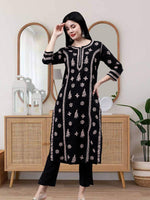 Load image into Gallery viewer, Seva Chikan Hand Embroidered Cotton Lucknowi Chikankari Kurta