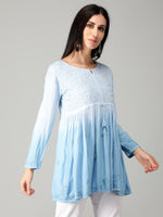 Load image into Gallery viewer, Seva Chikan Hand Embroidered Rayon Lucknowi Chikan Top