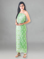 Load image into Gallery viewer, Seva Chikan Hand Embroidered Light Green Cotton Lucknowi Chikan Unstitched Suit Piece-SCL1490