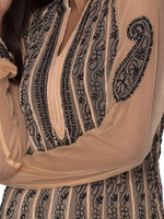 Load image into Gallery viewer, Seva Chikan Hand Embroidered Brown Lucknowi Chikan Kurti SCL1076