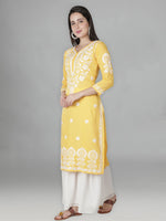 Load image into Gallery viewer, Seva Chikan Hand Embroidered Modal Cotton Lucknowi Chikan Kurti