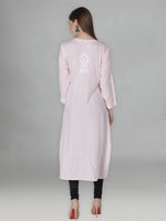 Load image into Gallery viewer, Seva Chikan Hand Embroidered Modal Cotton Lucknowi Chikan Kurti